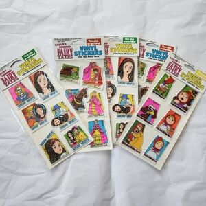 Vintage 90s New Saban's Grimm's Fairy Tales Stickers Snow White Cinderella 5 Pac
